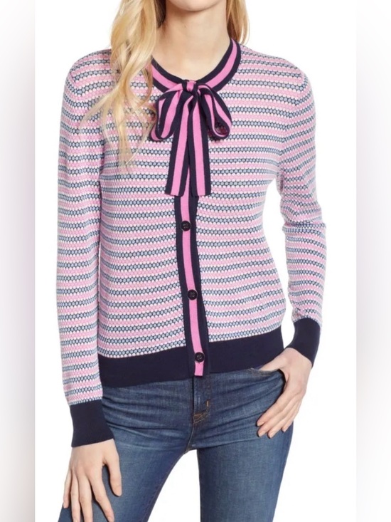 J. Crew Sweaters - J.Crew pink/blue cardigan Large
